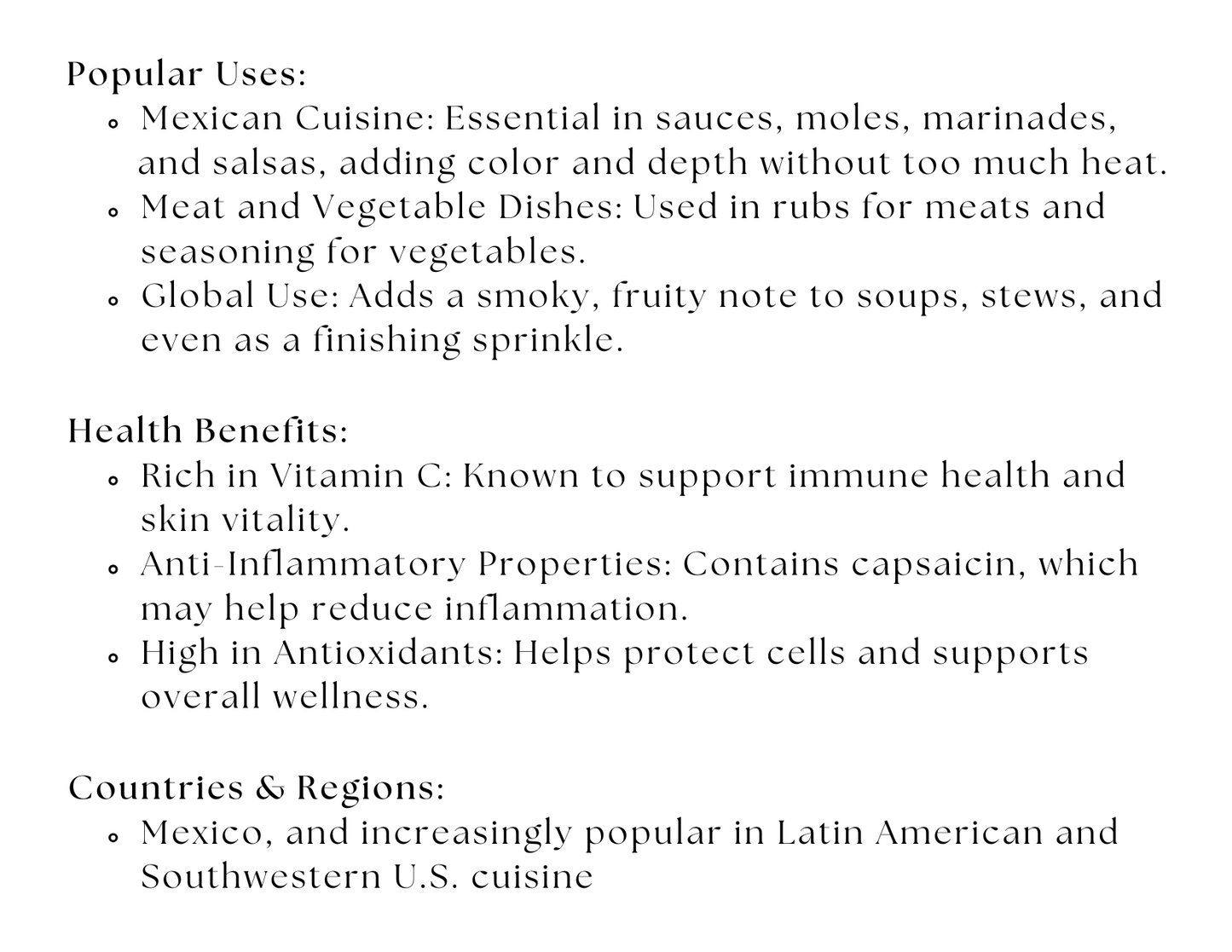Guajillo Powder