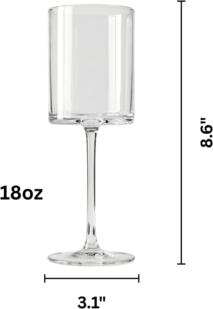 Barcelona Acrylic Stemmed Wine Glassware, Set of 4