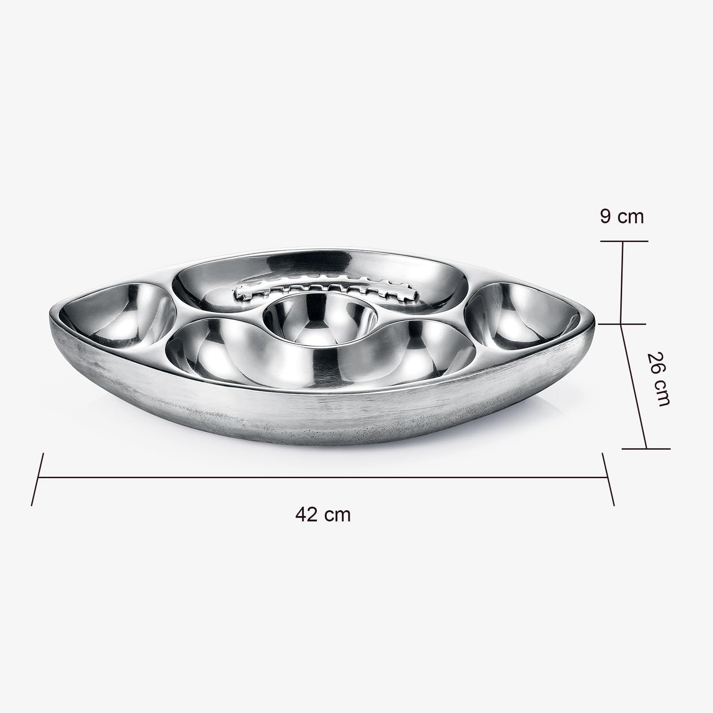 Football Tailgate Superbowl Serving Bowl Silver Brass Snack