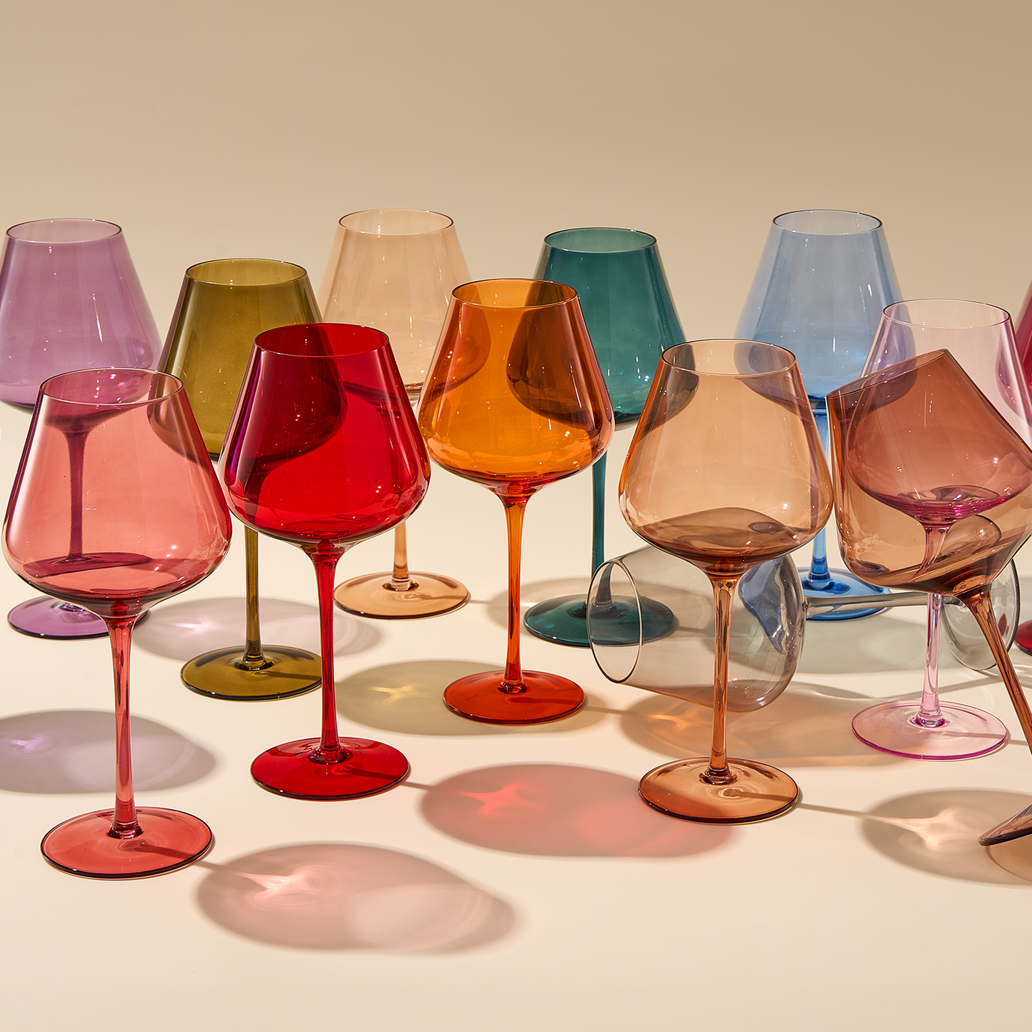 Stagioni Stemmed Wine Glassware, Set of 5, "September"