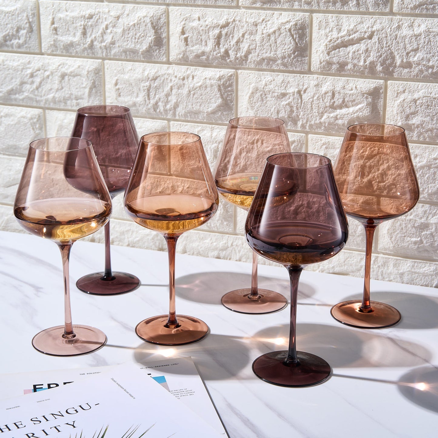 Venus Stemmed Wine Glassware, Set of 6