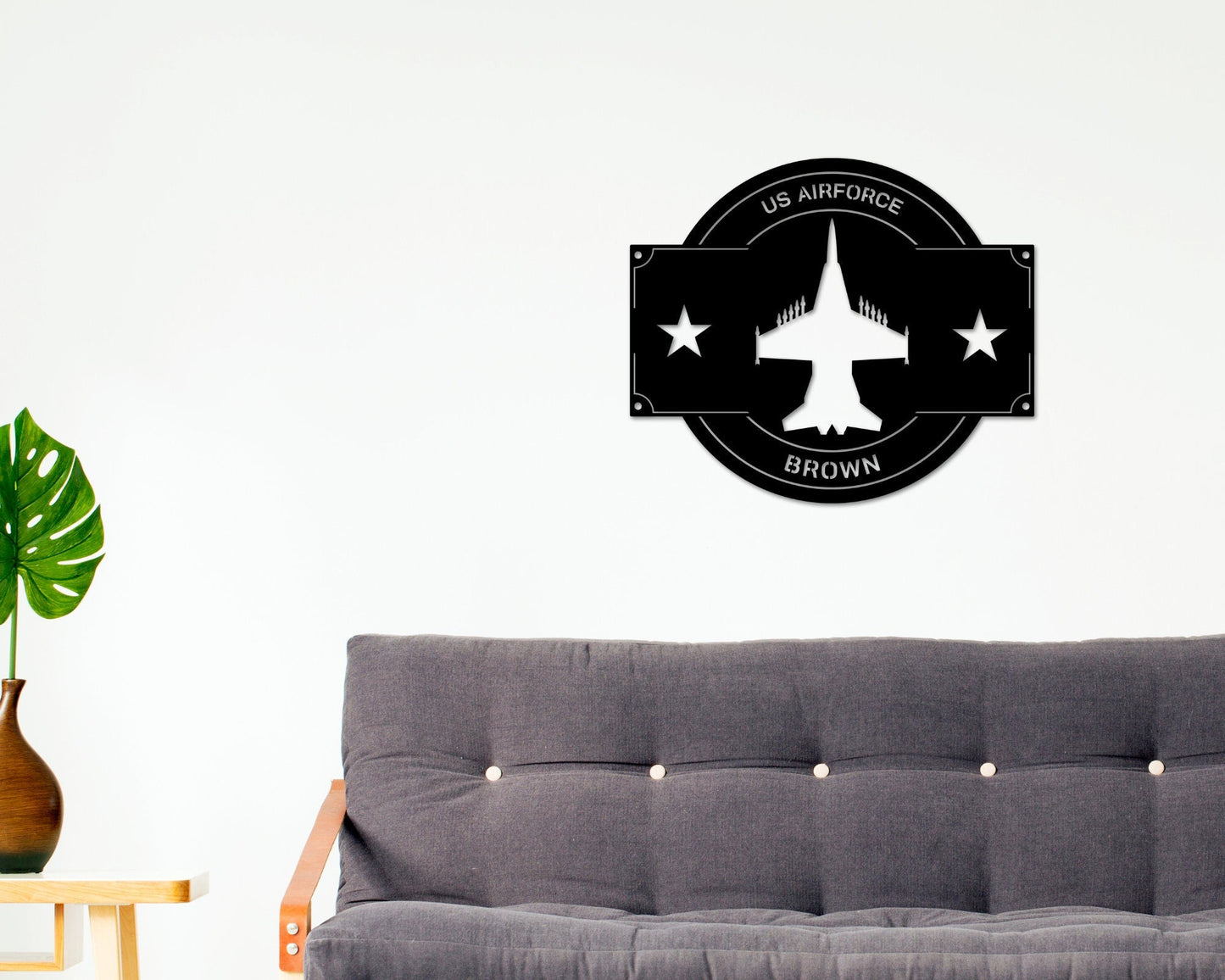 Personalized Air Force Metal Sign – USAF Military & Pilot Decor