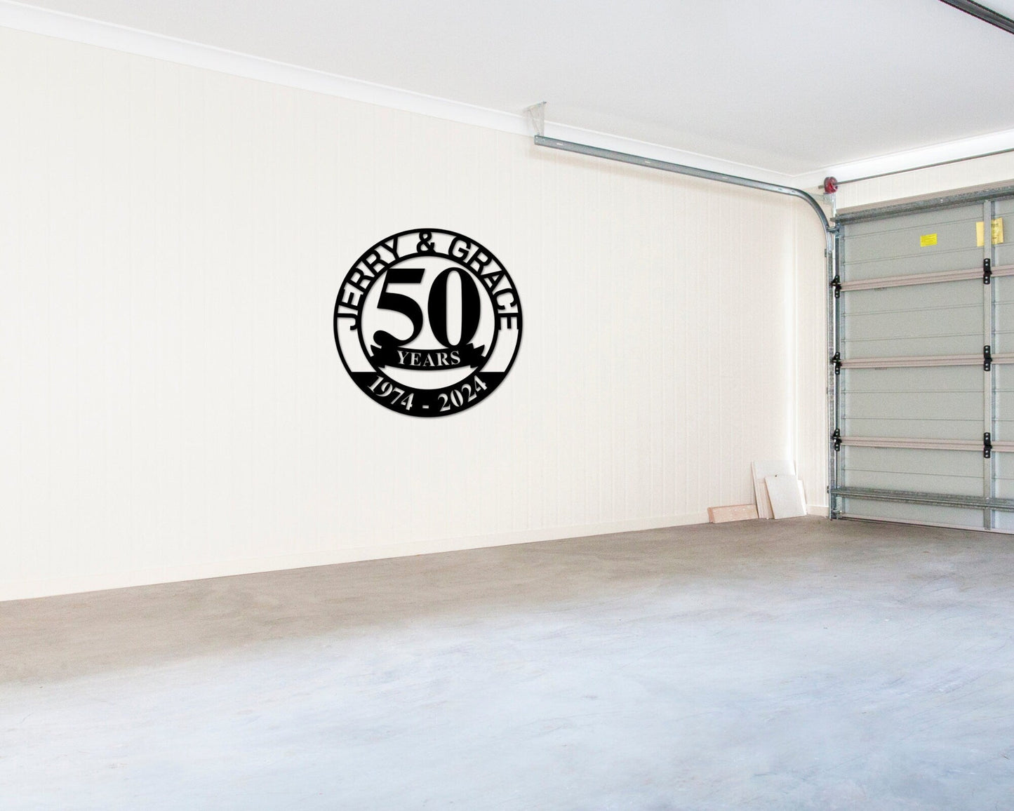 50th Anniversary Metal Sign – Golden Anniversary Wall Art & Celebration Gift