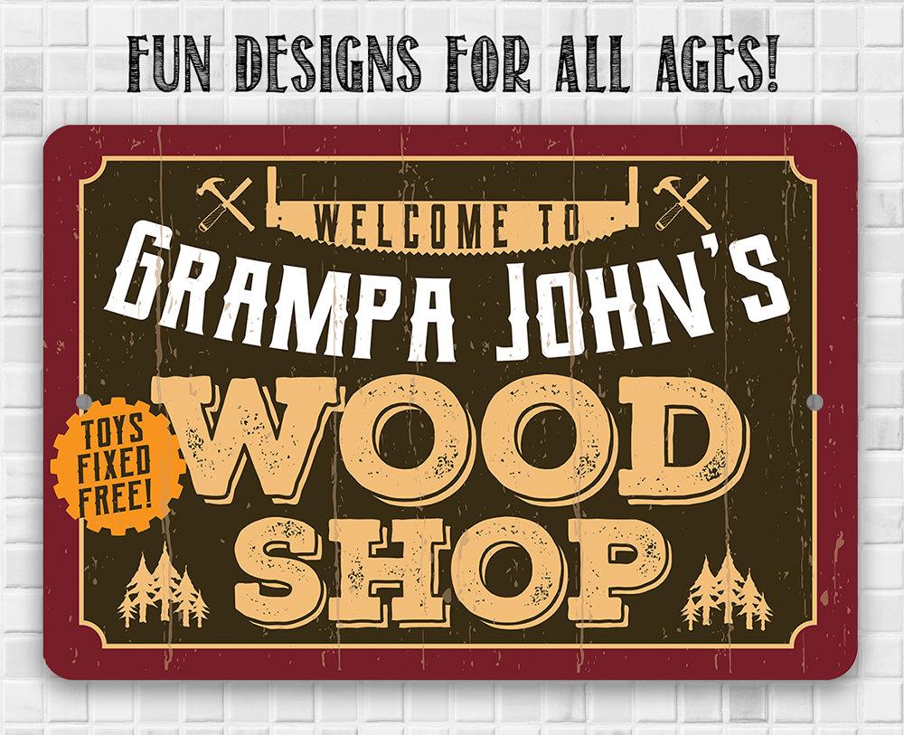 Personalized - Wood Shop - Metal Sign