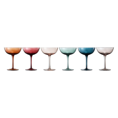 Tonal Champagne Coupe, Cocktail Glassware, Set of 6