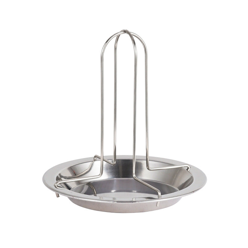 Stainless non-stick chicken roaster tray with upright rack for poultry roasting