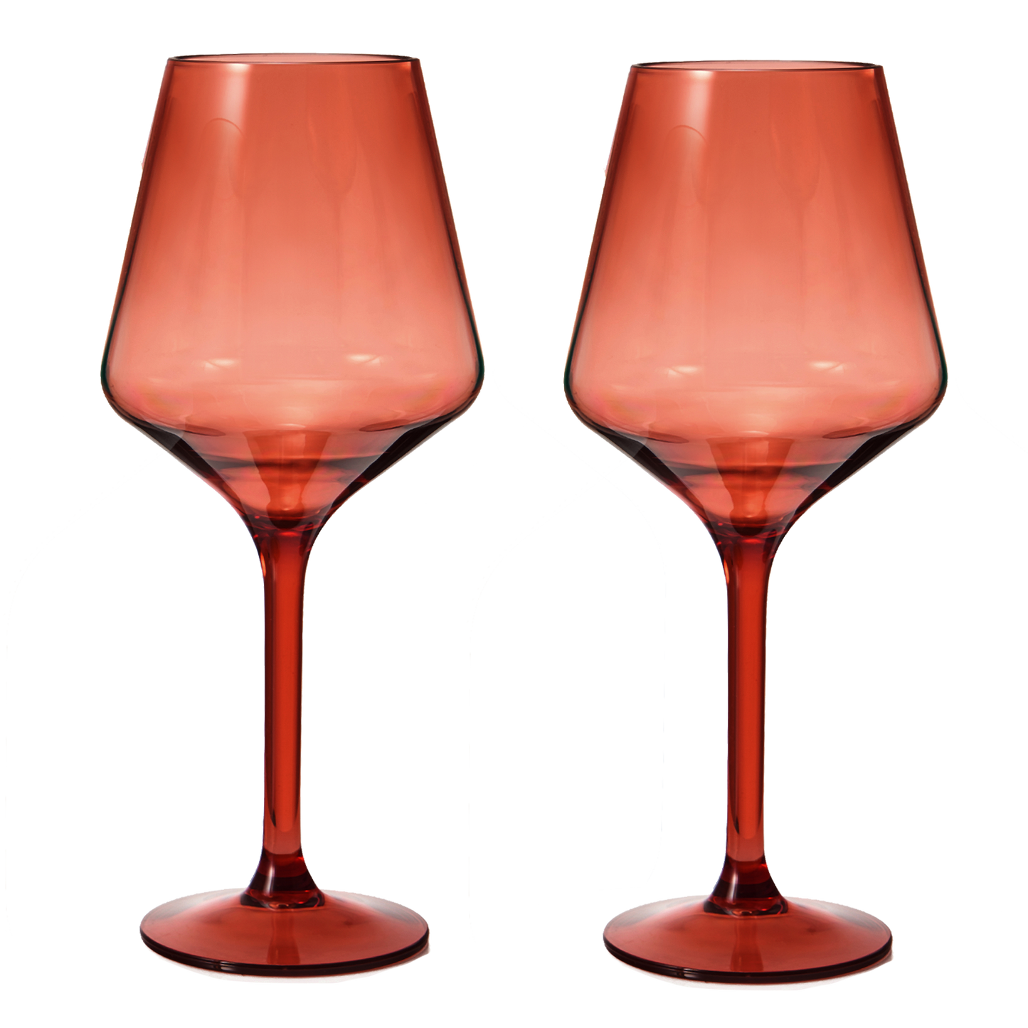 Saint Tropez Acrylic Stemmed Wine Glassware, Set of 2