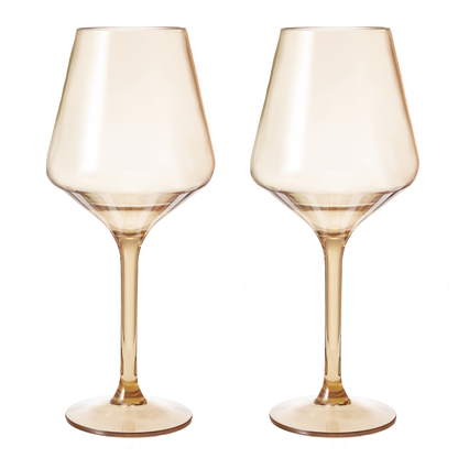 Saint Tropez Acrylic Stemmed Wine Glassware, Set of 2