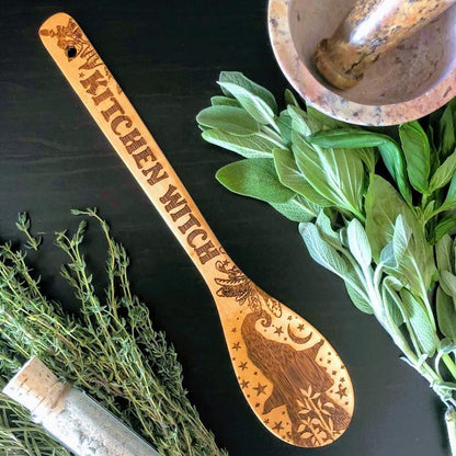 Laser-Etched Bamboo Wooden Spoons – Set of 3