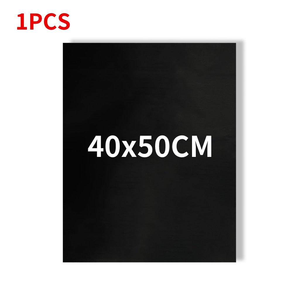 Black non-stick grill mat, 40x50 cm, single piece