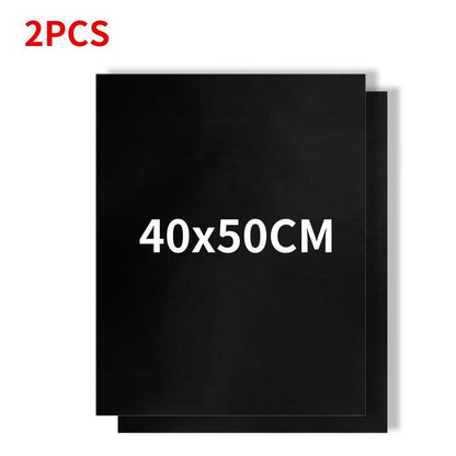 Black non-stick grill mats, 40x50 cm, two-piece set