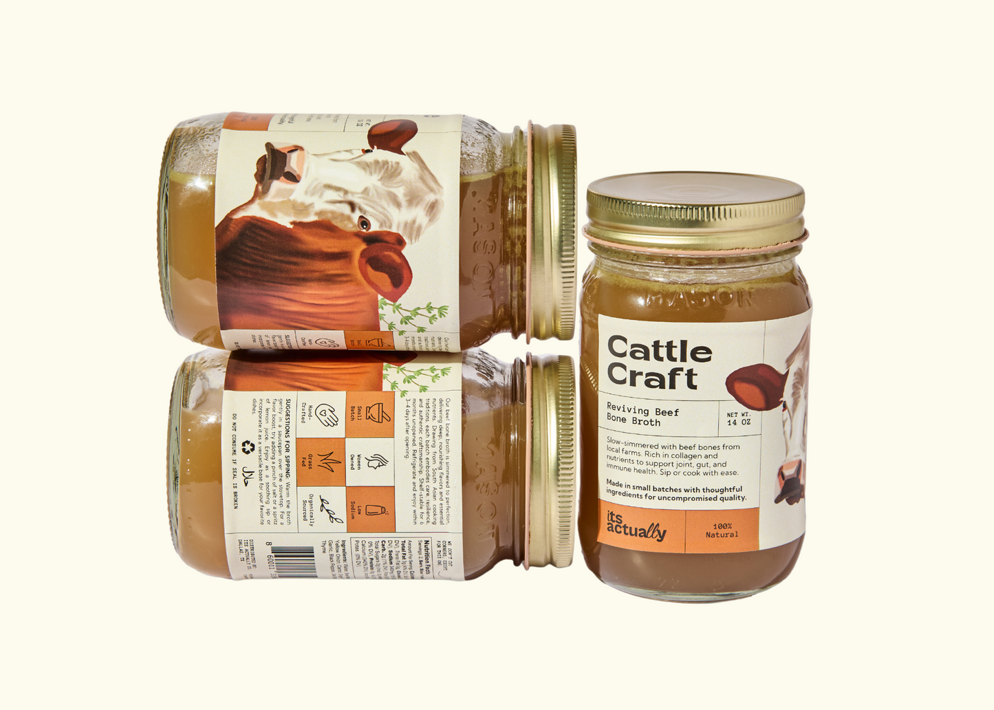 Reviving Halal Beef Bone Broth – 14oz | Its Actually Co.