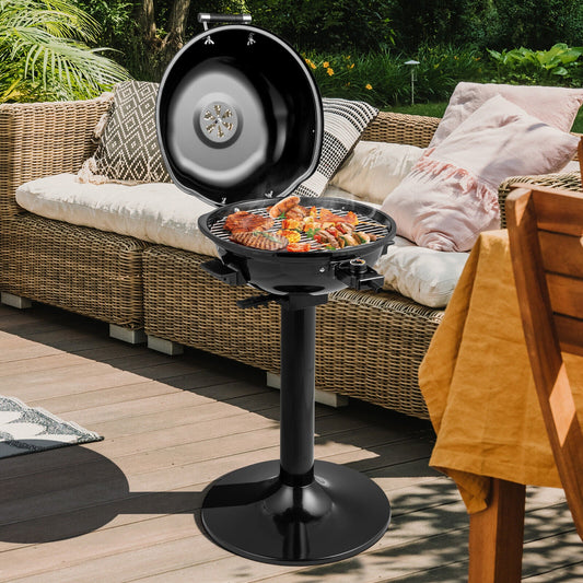 1600W Electric BBQ Grill with Removable Non-Stick Warming Rack – Indoor & Outdoor