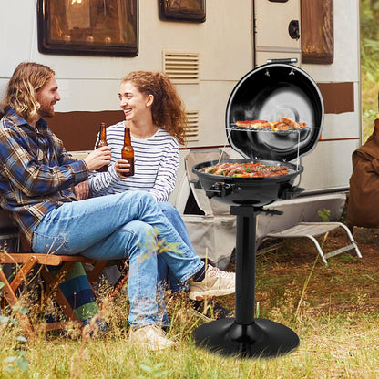 1600W Electric BBQ Grill with Removable Non-Stick Warming Rack – Indoor & Outdoor