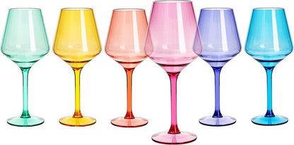 Saint Tropez Acrylic Stemmed Wine Glassware, Set of 2