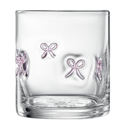 Khen Bowtie Tumblers Set Stylish Break Resistant Acrylic Drinkware - Set of 2 Pink