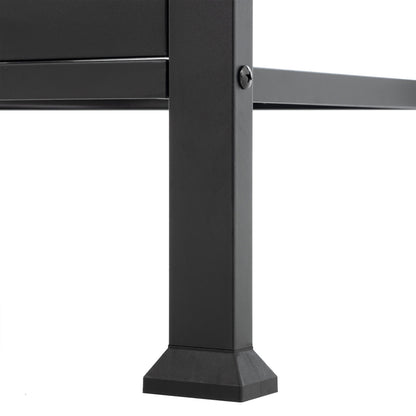 Black grill support leg with non-slip base
