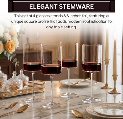 Barcelona Acrylic Stemmed Wine Glassware, Set of 4