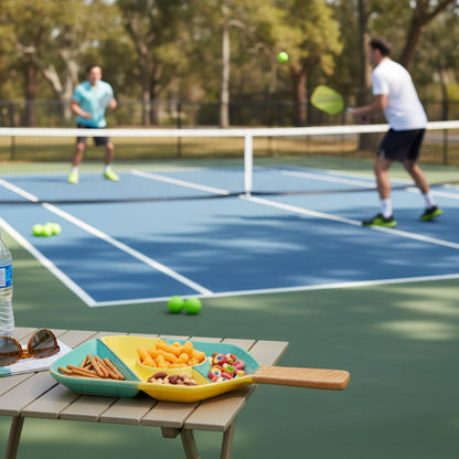 Khen Ceramic Pickleball Dish | Paddle Shaped Serving Tray Platter Decorative Tableware
