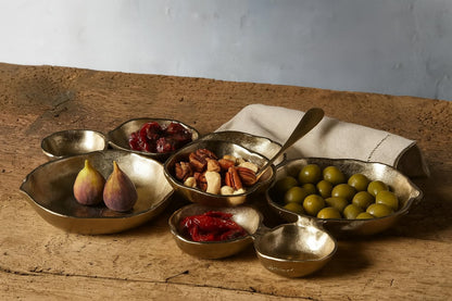 Cluster Decorative Bowls, Bright Gold Brass - Decoration, Snack Tray Bowl