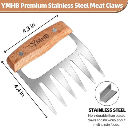 Metal Meat Shredder Claws - BBQ Grilling Gifts for Men & Women, Shredding Claws for Pulled Pork - Christmas Gifts for Dad, Father, Husband