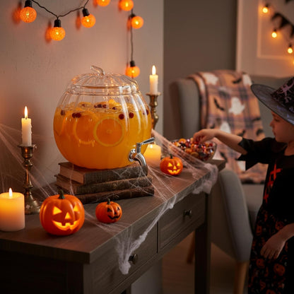Glass Pumpkin Drink Dispenser 2 Gallon | Fall, Halloween & Thanksgiving Party