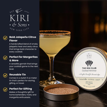 Cocktail Rimmer Salt | Tequila Shots | Jalapeno Citrus | 5oz