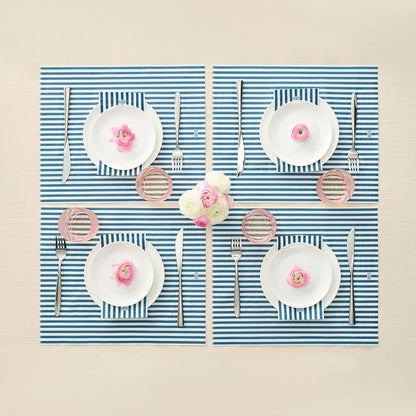 Tonal Striped Disposable Napkin Blue Set of 50 Pieces