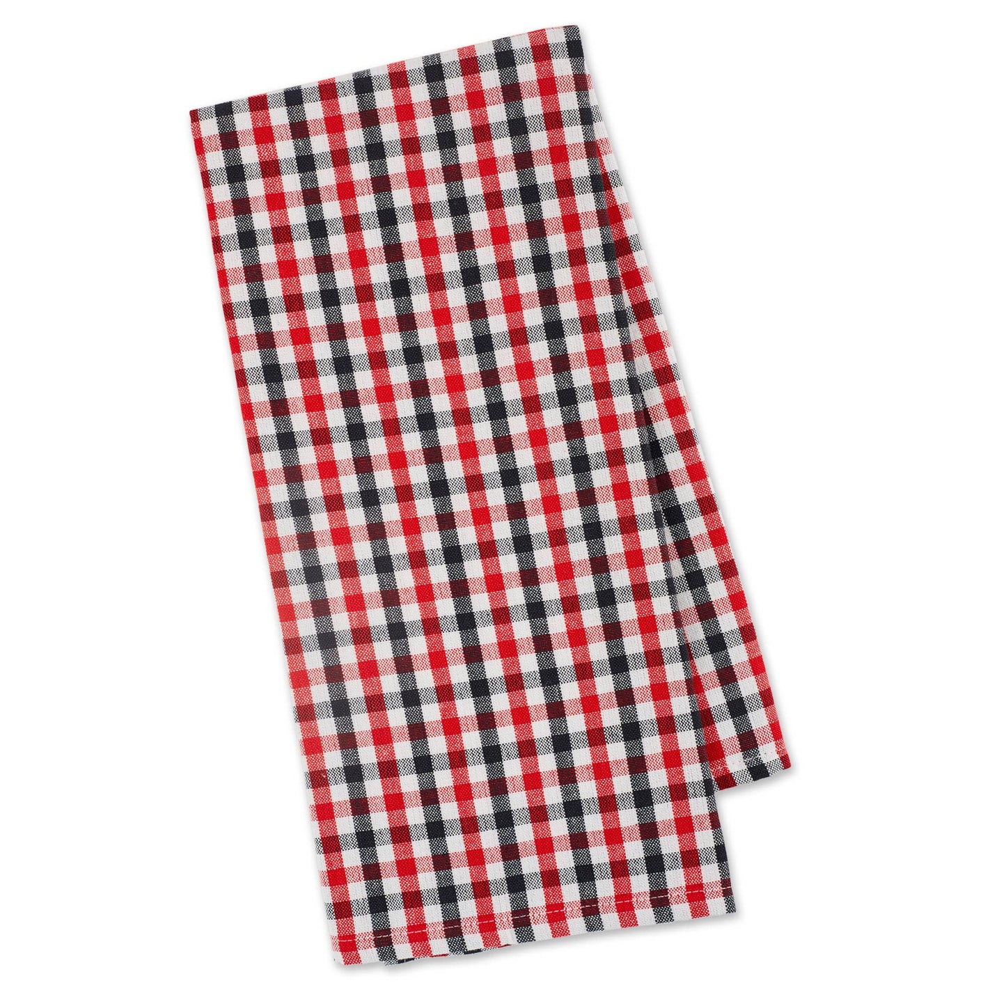 Red, black, and white checkered BBQ dishtowel