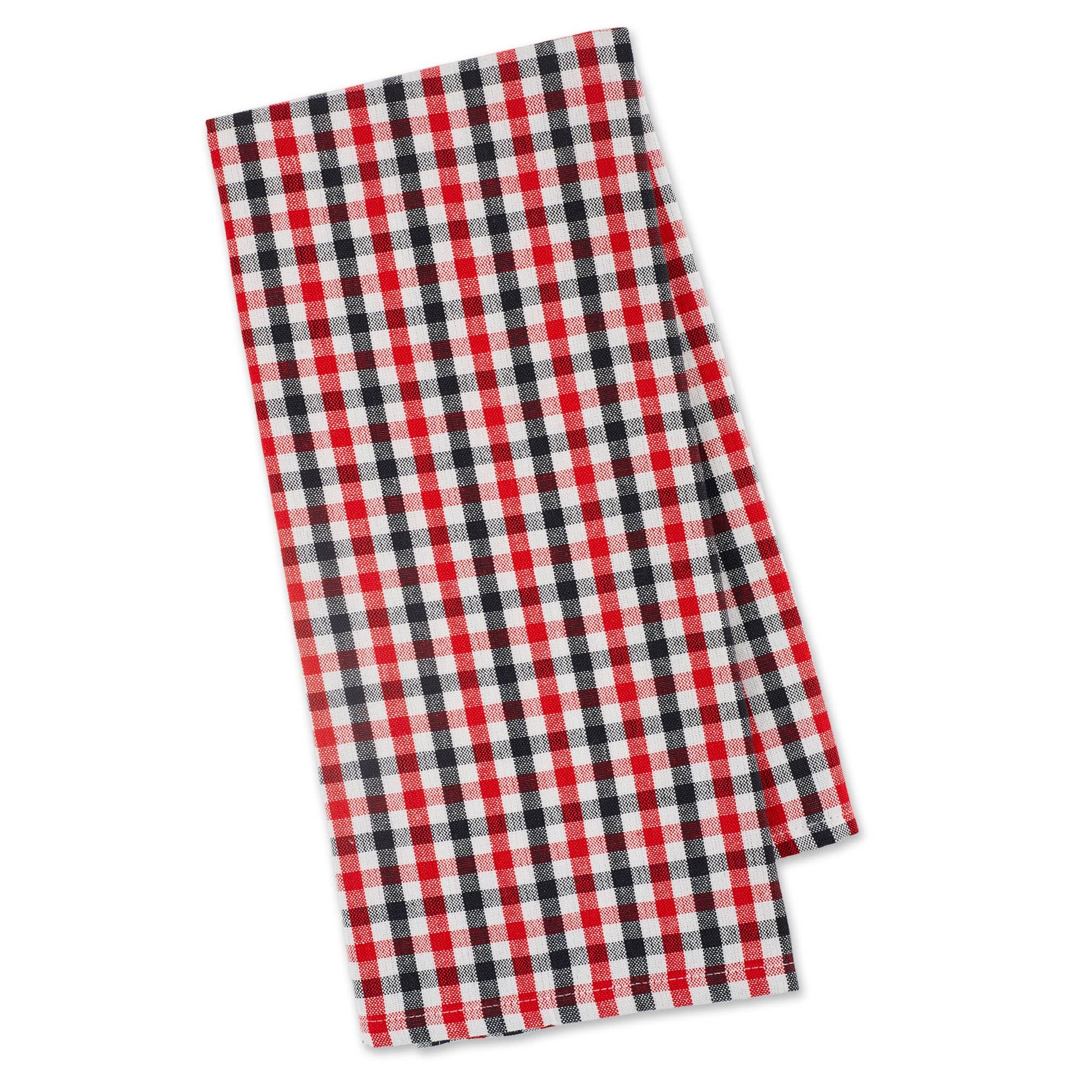 Red, black, and white checkered BBQ dishtowel