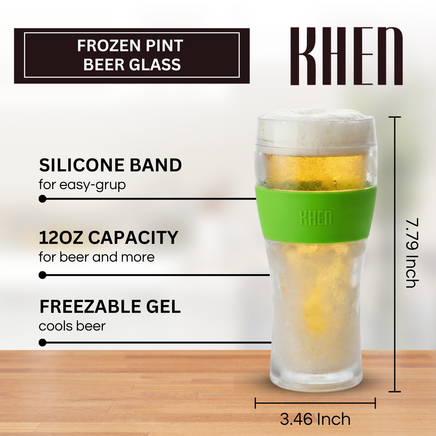 Barcelona Acrylic Insulated Beer Mug, Single