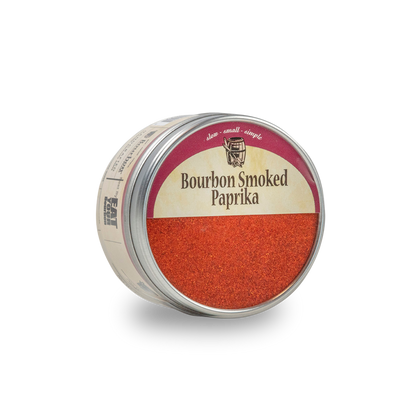 Smoked paprika spice tin with red ground spice in open lid