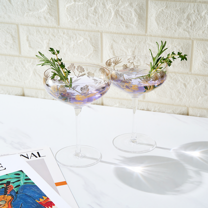 Trevi Champagne Coupe, Cocktail Glassware, Set of 2
