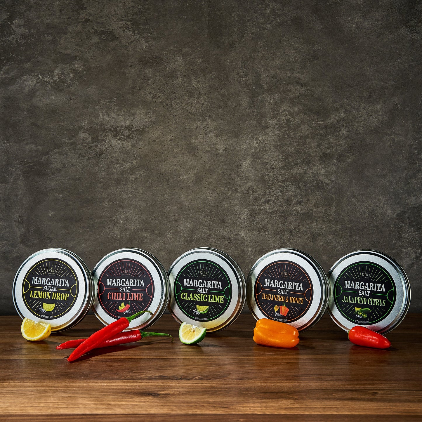Premium Margarita Salt Rim Variety Set, Set of 5, Giftable Food Items