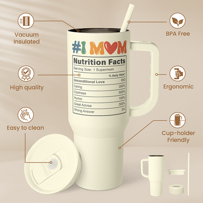 Beige Cool Mom Club Slidemate | Slider Tumbler with Handle 40oz