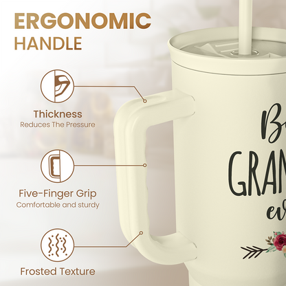 Beige Grandma Slidemate | Slider Tumbler with Handle 40oz