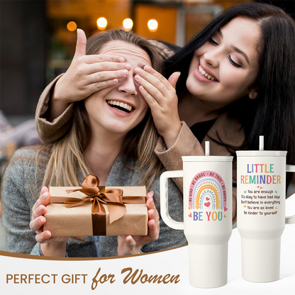 White Inspiration Slidemate | Slider Tumbler with Handle 40oz