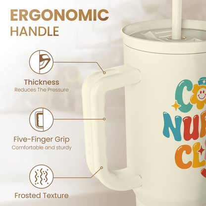 Beige Nurse Slidemate | Slider Tumbler with Handle 40oz