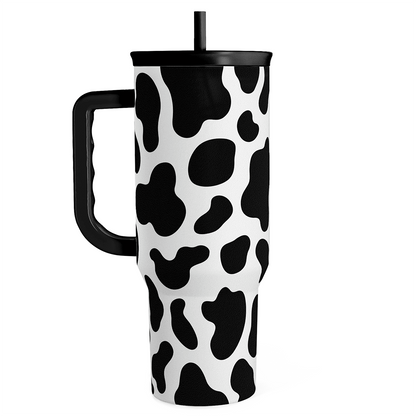 Black Cow Print Slidemate | Slider Tumbler with Handle 40oz