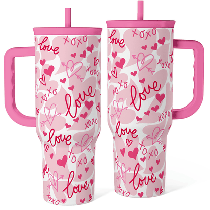 Pink Love Slidemate | Slider Tumbler with Handle 40oz