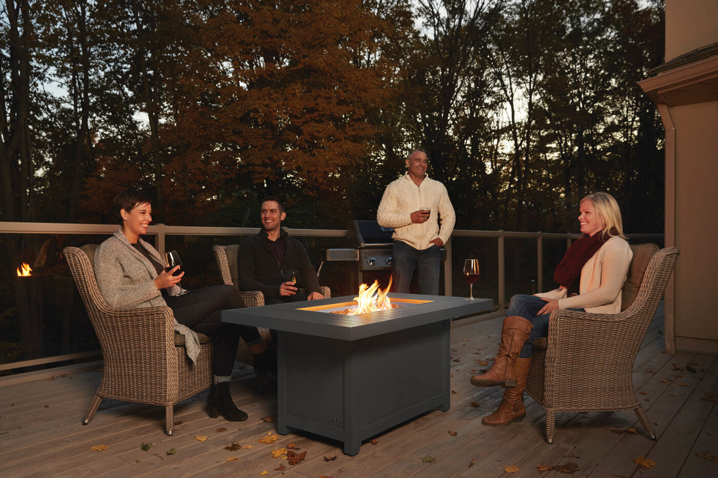Patioflame Table - Patio Elegance Hamptons Rectangle Fire Table