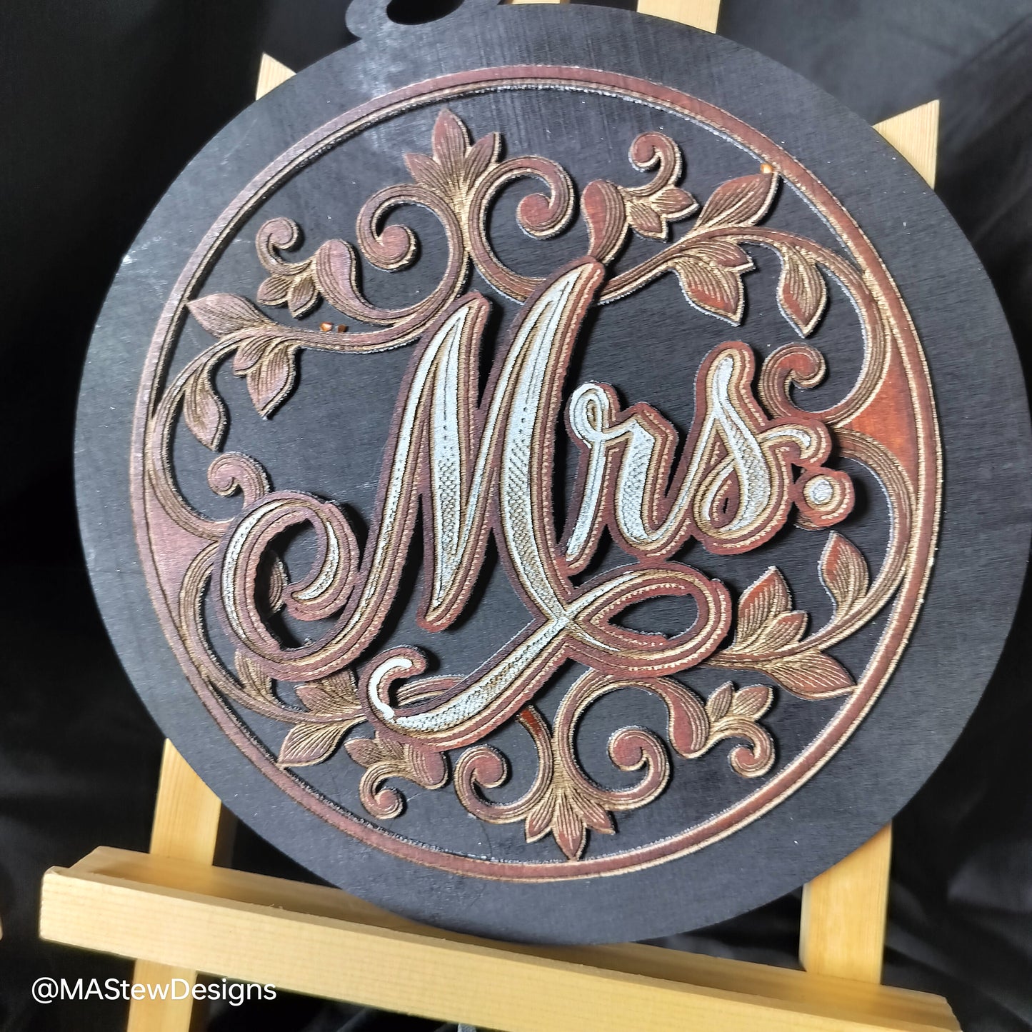 Mr. & Mrs. Chair Signs – Laser Engraved Wood Wedding Décor (Set of 2)