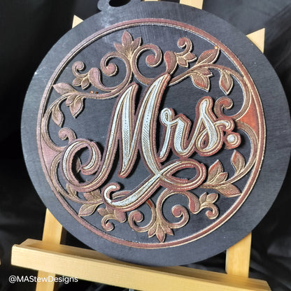 Mr. & Mrs. Chair Signs – Laser Engraved Wood Wedding Décor (Set of 2)