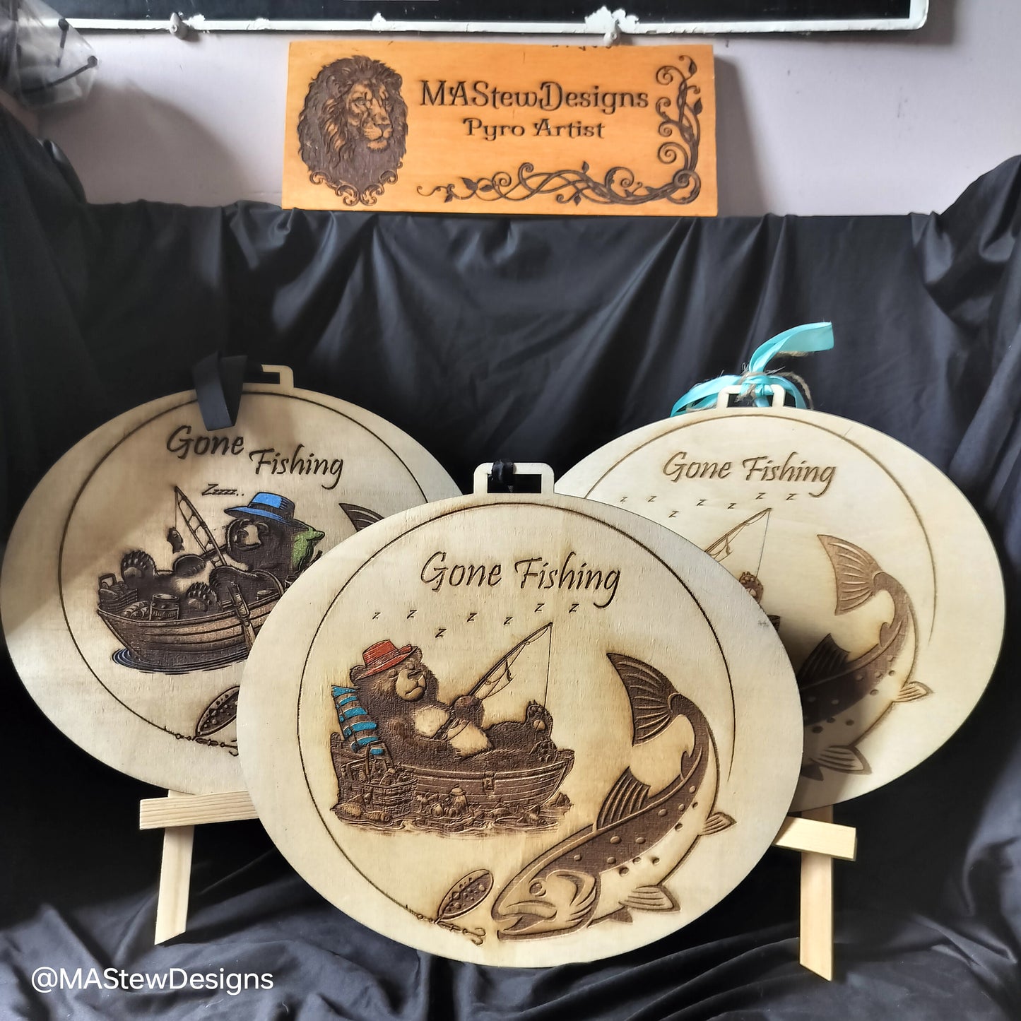 Bear Essentials Wall Hanger – Handcrafted Laser Engraved Wood Art (10×12 in.)