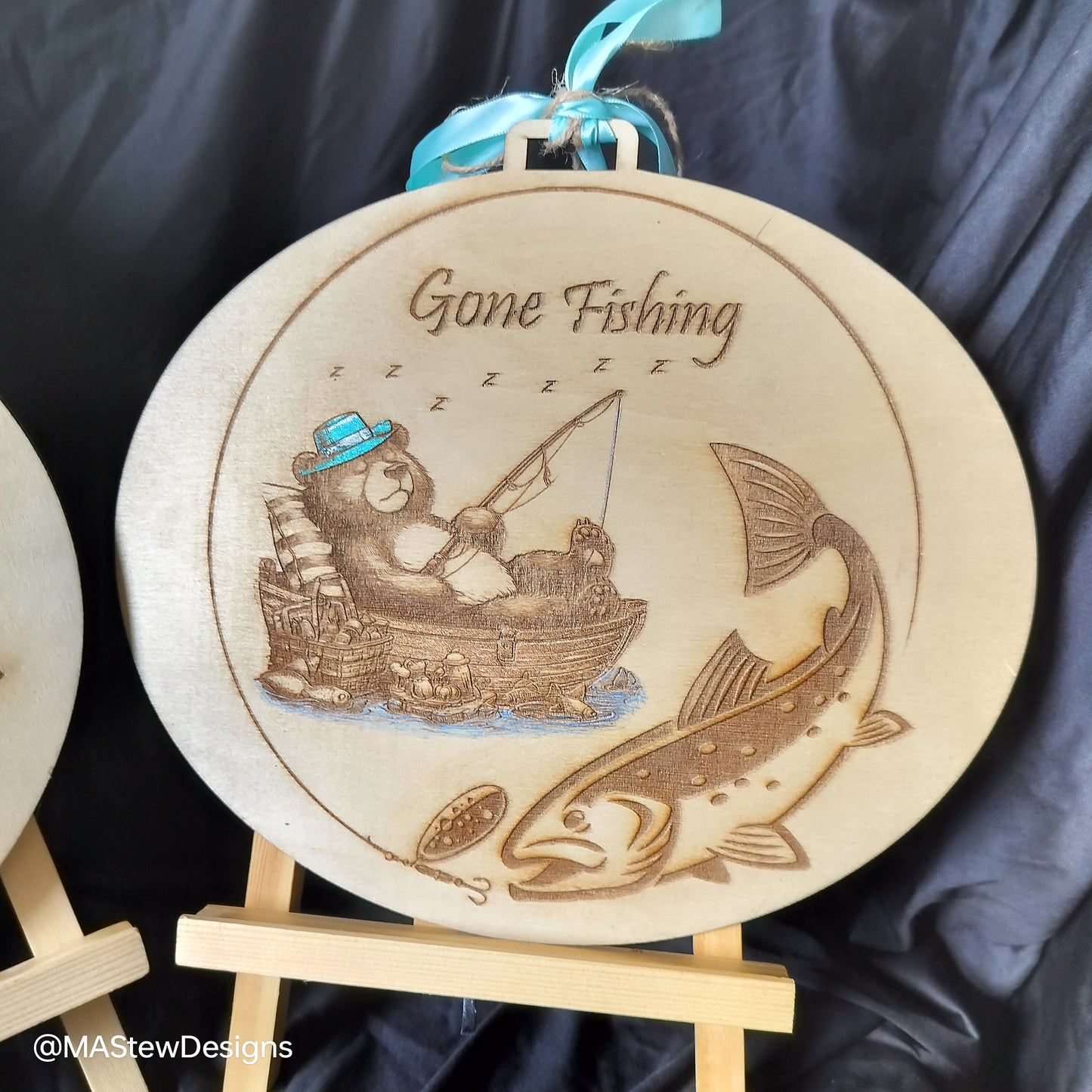 Bear Essentials Wall Hanger – Handcrafted Laser Engraved Wood Art (10×12 in.)
