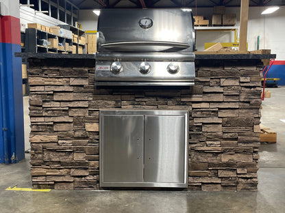 5' WPPO Outdoor Kitchen Island with Blaze 3-Burner Grill