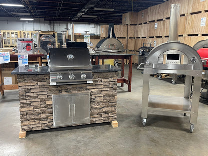 5' WPPO Outdoor Kitchen Island with Blaze 3-Burner Grill