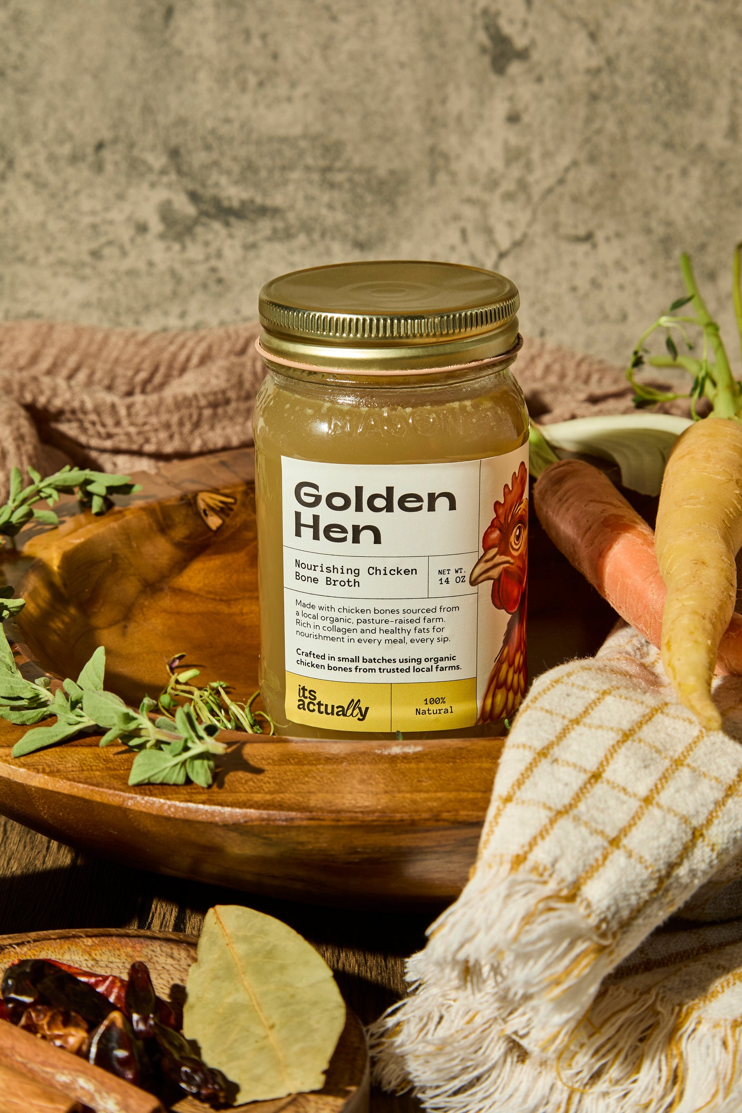 Nourishing Halal Chicken Bone Broth – 14oz | Its Actually Co.
