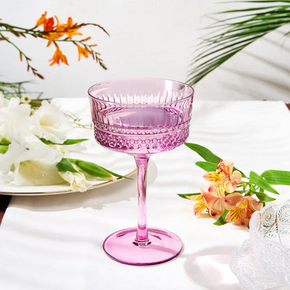 Duomo Champagne Coupe Cocktail Glassware, Set of 6