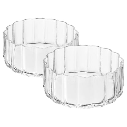 Flower Bowl Glassware, Set of 2